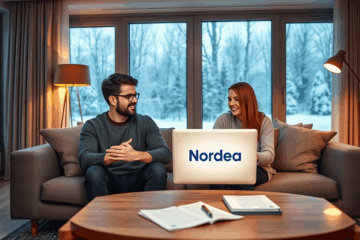 Nordea-pankin asiakas tutkii henkilökohtaisen lainan vaihtoehtoja.