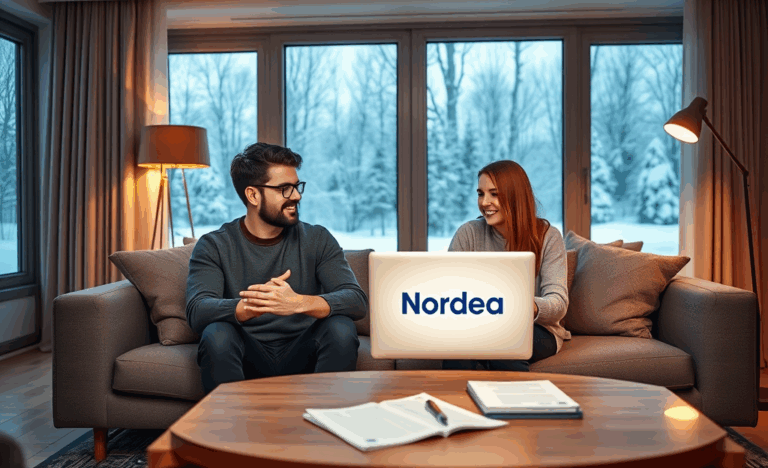 Nordea-pankin asiakas tutkii henkilökohtaisen lainan vaihtoehtoja.