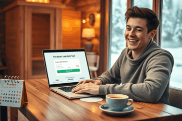 Person receiving instant loan approval notification on phone